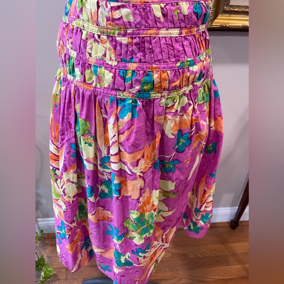 Jones wear jeans co ladies size 8 side zip Hawaiian‎ print all cotton skirt - Picture 3 of 12